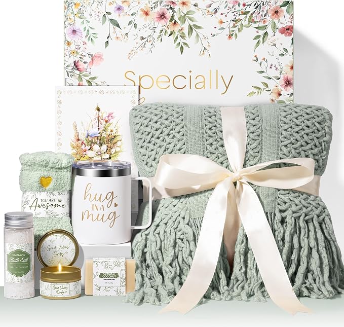 Self Care Get Well Soon Gift Baskets for Women Birthday Gifts Care Package | Sympathy Spa Gift Baskets After Surgery, Christmas Thinking of You Inspirational Gifts for Mom Her Sister Grandma Best Friend