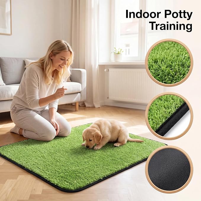 Reusable Dog Puppy Pads, Soft Washable Pee Pads Leakproof 18 x 24 in 2 Pack | Non-slip backing, Efficient Absorbent Multi-use Pad for Crates, Floors, Car Seats, Puppy Training and Incontinence