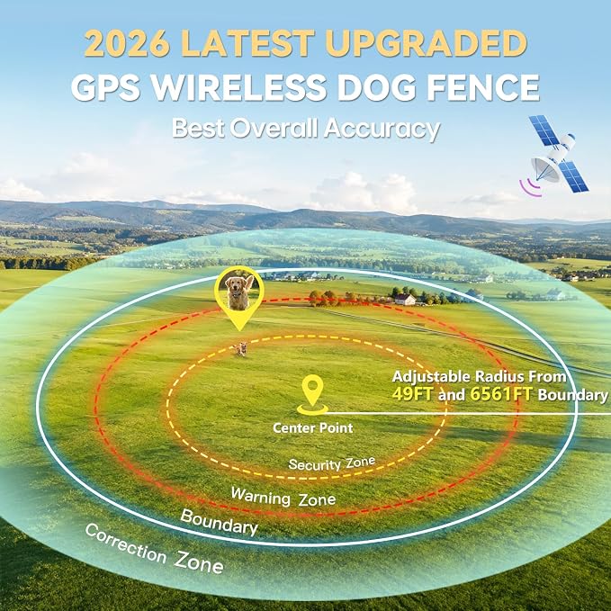 GPS Dog Collar Fence System Invisible Fence for Dogs