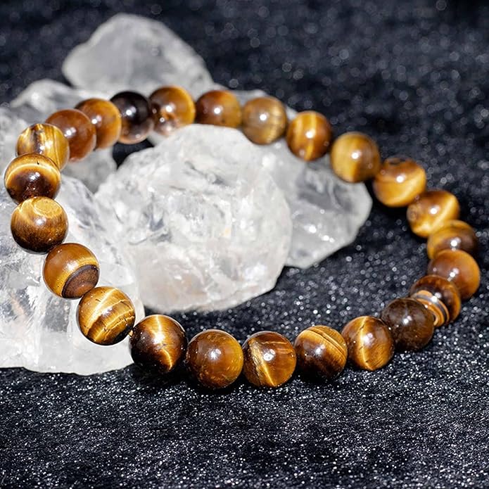 Tigers Eye Protection Handmade Bracelet Best Present For Men Women Attract Wealth Chakra Feng Shui Stretchy Beaded Bracelets Lucky Friendship Bracelet