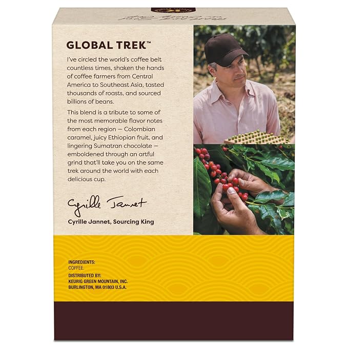 Keurig Coffee Collective, Global Trek by Cyrille Jannet, Medium Roast Coffee, Single Serve Keurig K-Cup Pods, 20 Count