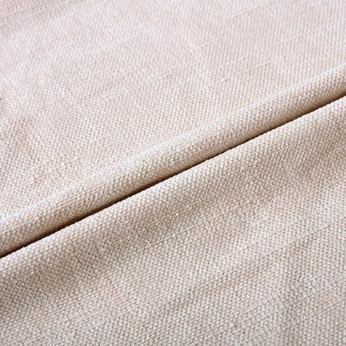 Set of 4 Soft Textured Decorative Throw Pillow Covers 20x20 Inch Cozy Farmhouse Cushion Cover Square Accent Pillow Cases for Bed Couch Sofa Living Room, Light Beige