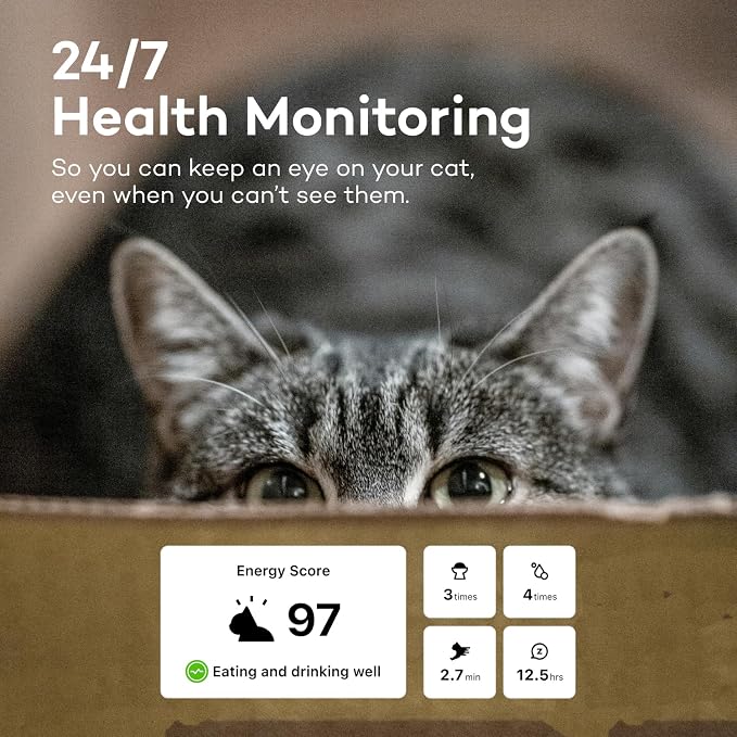 Health Tracker for Cats - Smart Cat Collar with Safety Breakaway Buckle for Indoor Cats, Wellness Alerts, Real-time Monitoring (Kimono (Sakura -Night-),XL)