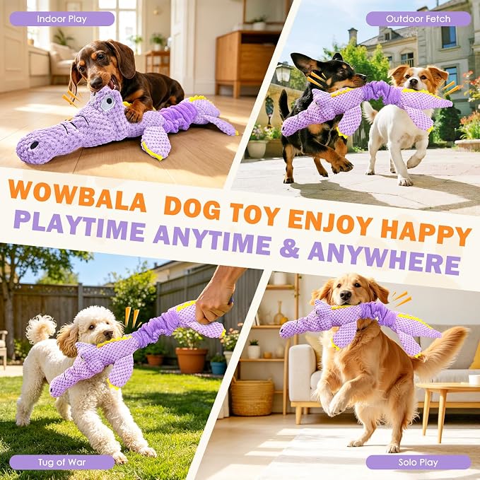 WOWBALA Squeaky Dog Toys for Puppy to Medium Breeds