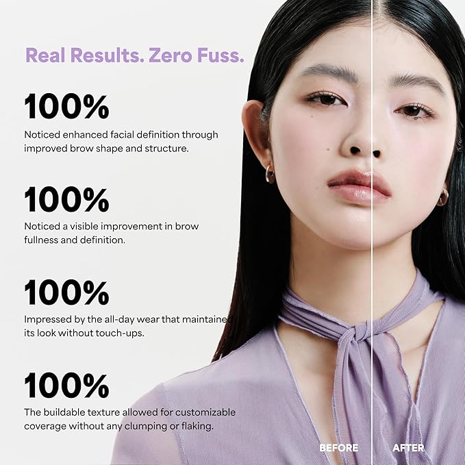 ENTROPY MAKEUP Tough Brow Finisher, 2-In-1 Brow Tint Mascara with Built-In Comb, Skinny Brush, Long-Lasting, Lightweight, Natural Hold and Soft Tint, Oatmeal