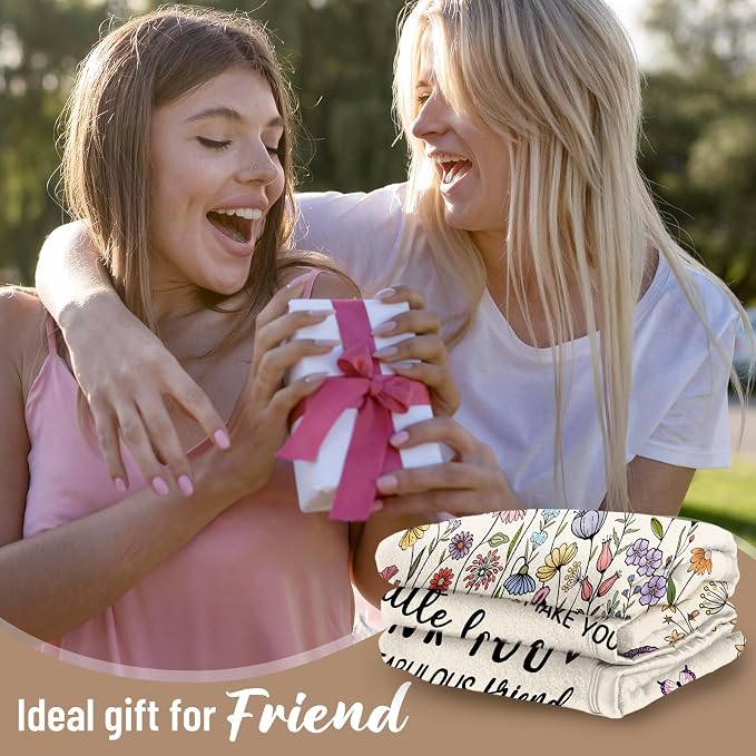 Friendship Gifts for Women, Best Friend Birthday Gifts for Women, Best Friends Blanket, Gifts for Best Friend Woman, Bestie Gift for Woman 60”x50” Inches