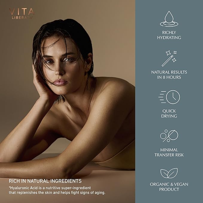 VITA LIBERATA Tinted Self Tanner Mousse - Dark 6.76 fl oz, Lightweight & Fast Drying Formula, Tinted For Easy Application, Lasting Tan, Formulated with Organic Aloe Vera & Hyaluronic Acid