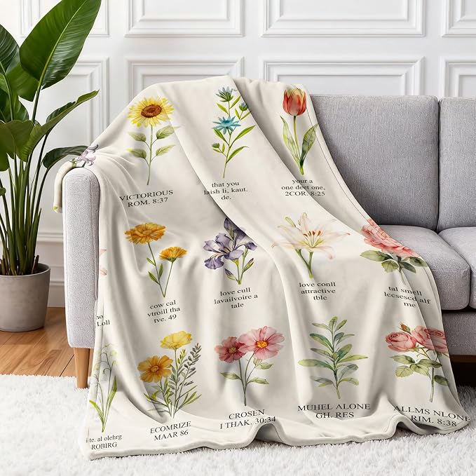 COMFAR Christian Gifts for Women Faith, Inspirational/Religious/Spiritual Gifts for Adults, Soft Throw Blankets for Women/Men, Personalized Blankets for Adults 50"x 60"