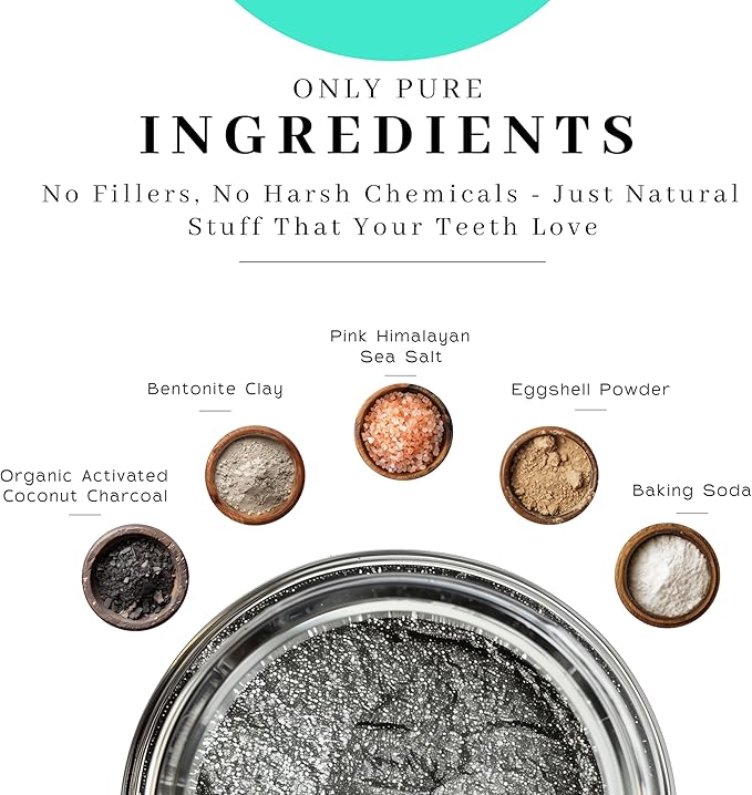 Vanman's - Tiny Miracle Eggshell Tooth Powder - Fluoride-Free Whitening with Coconut Charcoal & Eggshell Powder - Remineralizing - 0.25 oz