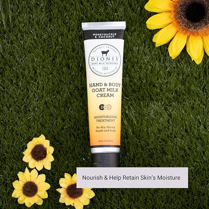 Dionis Goat Milk Hand & Body Cream Honeysuckle & Coconut 3.3oz (Pack of 1)