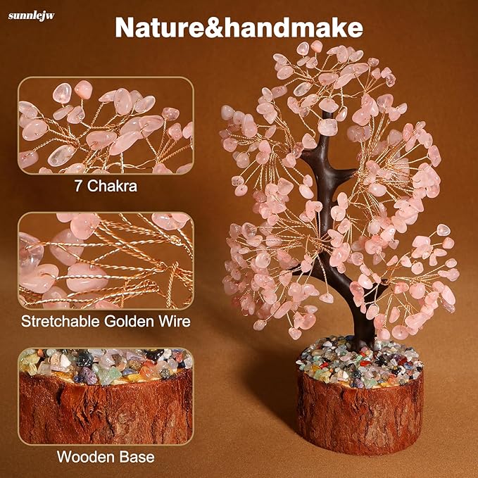 Chakra Crystal Tree of Life,Birthday Gifts for Women,Fengshui Money Tree,Crystal Bonsai,Spiritual Meditation Gifts for Positive Energy Decoration