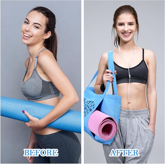 Saintrygo Yoga Bags for Women with Mat Carrier Canvas Pilates Tote Carryall Fits All Your Stuff for Travel Gym Workout