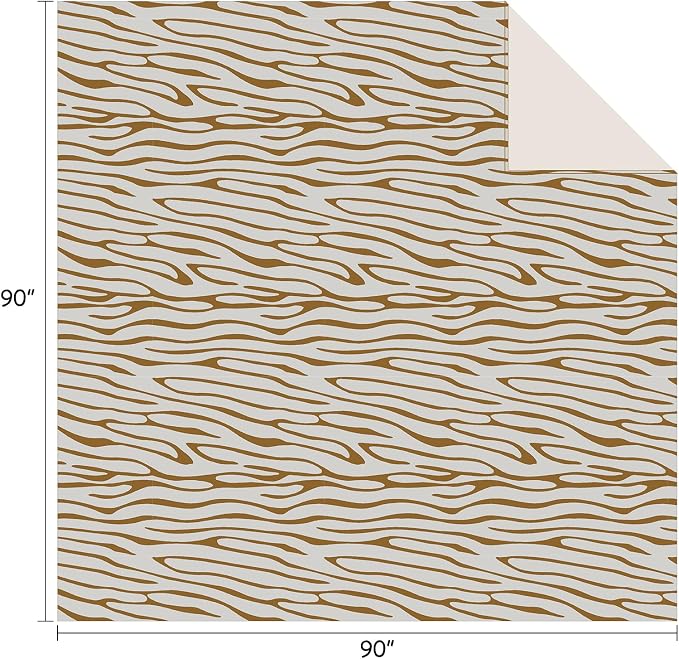 Flannel Fleece Throw Blanket, Lightweight Cozy Plush Microfiber Bedspreads for Adults,90 by 90-Inch,Brown Zebra