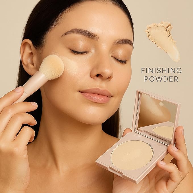 Sophia + Mabelle Finishing Powder – Lightweight Matte Setting Powder – Long-Lasting, Blurring, Buildable Face Powder for Oily Skin & Pores Powder for All Day Wear (PORCELAIN PETAL (Fair), Standard)