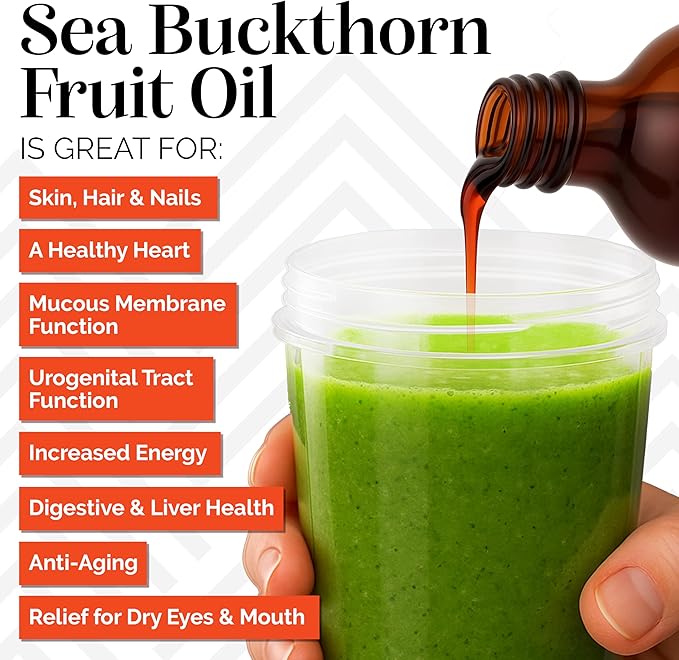sibu Premium Himalayan Omega 7 Sea Buckthorn Fruit Oil, 16 oz
