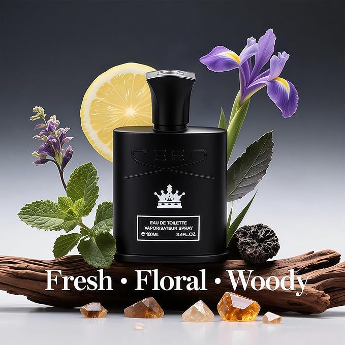 A CENTER Men's Cologne Gift Set Include King-D&Greet - 3.4 Fl Oz Each | Vanilla Bourbon, Leather & Amber Floral Fragrance | Luxury Eau de Toilette Quartet