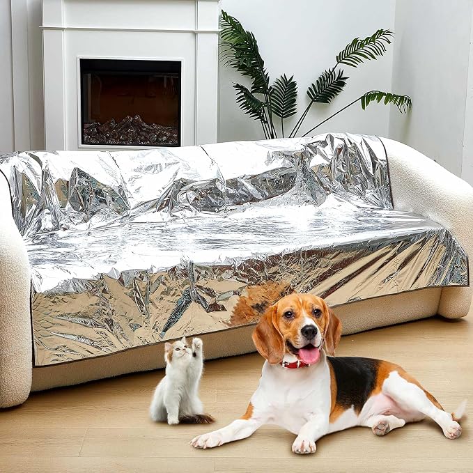 1 Pcs Pet Deterrent Mat to Keep Dogs Off Couch, 66.1" × 59", Coffee | Non Electric Cat and Dog Deterrent Mat, Pain Free Couch Covers to Keep Pets off Furniture Bed Indoor