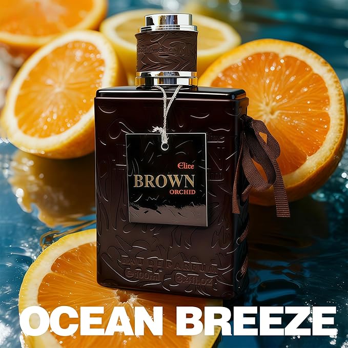 A CENTER Elite Brown Orchid Cologne for Men/Eau de Parfum Natural Spray 3.4 Fl Oz Perfume Suitable for All Skin Type Men Fragrance Daily Used