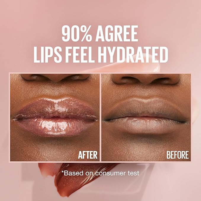 Maybelline Lifter Gloss, Hydrating Lip Gloss with Hyaluronic Acid, High Shine for Plumper Looking Lips, Brass, Pink Neutral, 0.18 Ounce