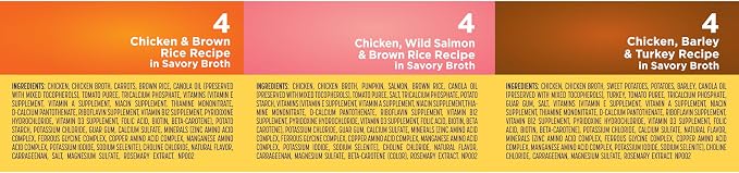 Nature's Recipe Chicken, Salmon and Turkey Recipes Variety Pack Wet Dog Food, 12-2.75 oz. Cups, 2 Count (Pack of 2)