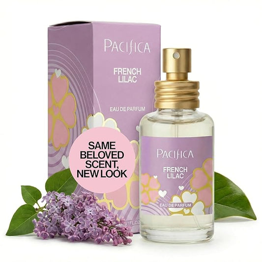 Pacifica French Lilac Spray Perfume – Clean Vegan Floral Fragrance for Women, Fresh-Cut Lilac & Powdery Magnolia Notes, Long-Lasting Romantic Spring Scent, 1 oz