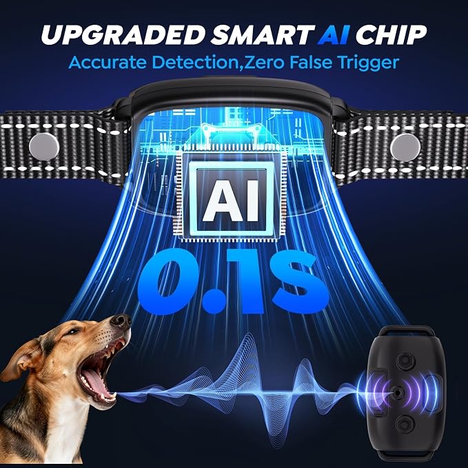 Dog Bark Collar for Large Medium Small Dogs,Smart Anti Barking