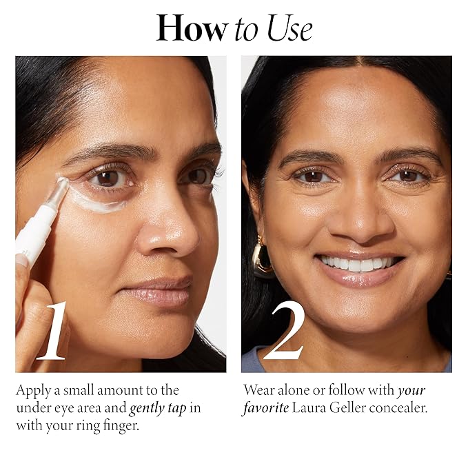 LAURA GELLER NEW YORK Spackle Illuminating Hydrating and Brightening Under Eye Primer - Reduces the Appearance of Fine Lines - Lasts All Day - Universal