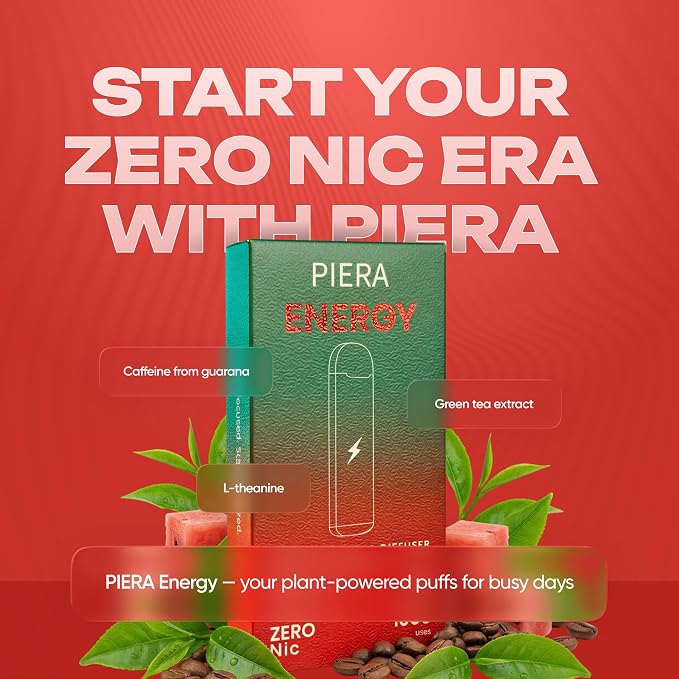 PIERA Botanical Aroma Diffuser Set, Plant-Based Botanical Scent, Non-Electronic Personal Fragrance Accessory, Detox, Sleep & Energy, 3 Sticks, 1 Pack (2, Energy)