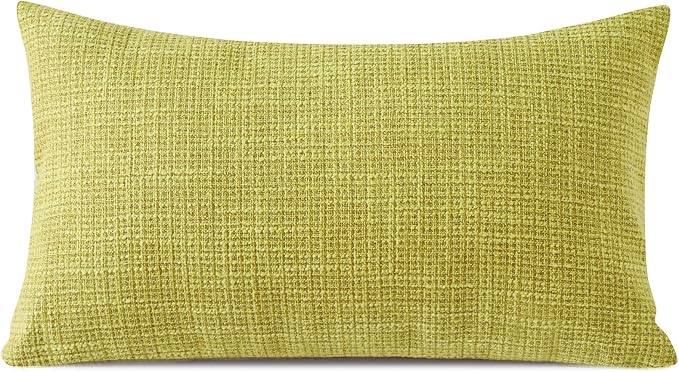 OTOSTAR Linen Throw Pillow Cover Set of 1 Decorative Lumbar Pillowcases Cushion Covers 16x24 Inch for Home Decor Sofa Bedroom Car 40 x 60CM Sage Green