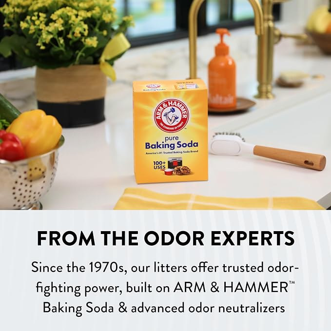 ARM & Hammer Hardball Clumping Cat Litter, Garden Bloom, 14.5 Lbs | Lightweight 5-in-1, 24/7 Odor Control, Easy Clean Up, Non-Clay Formula, 99.9% Dust-Free, Multi-Cat