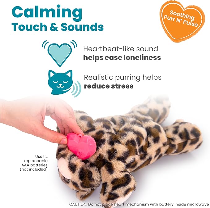 Catstages Calming Kitty Pal Interactive Companion Plush Cat Toy, 11"