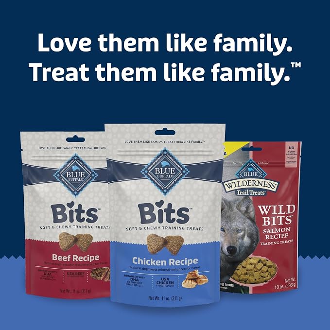 Blue Buffalo Bits Variety Pack Training Treats, 19 oz, 2 ct | Chicken & Beef Recipes, DHA for Cognitive Development, No Chicken By-Product, Corn, Wheat, or Soy