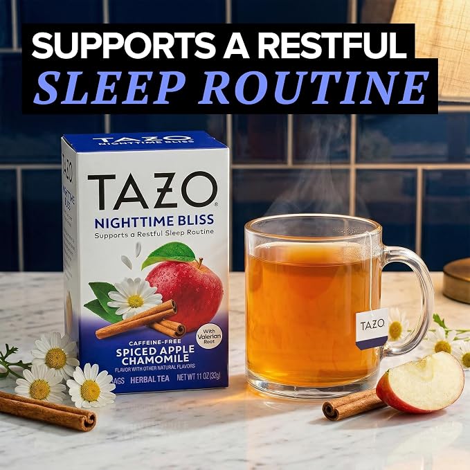 TAZO Nighttime Bliss Spiced Apple Chamomile Herbal Tea Bags - 16ct (6-Pack)