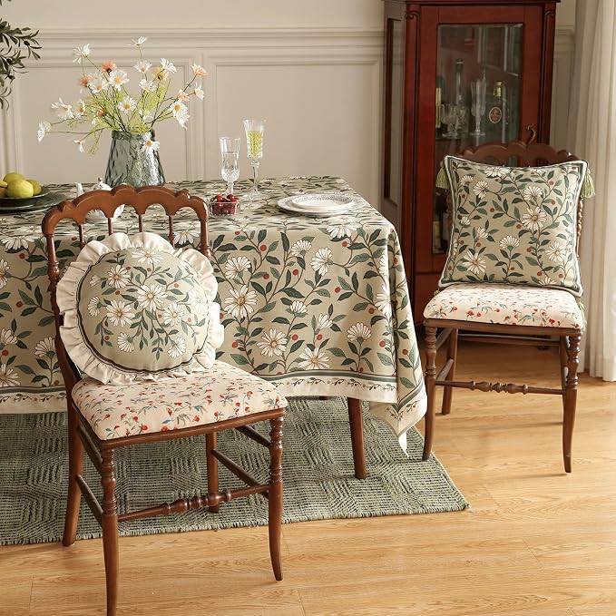 Designer Linen Square Throw Pillow Cover,Set of 2,18"x18"-Brune A | Vintage French Elegant Pillow Cover,Concealed Zipper Design,Floral Pattern,Sofa,Bedroom,Living Room,Lounge Chairs