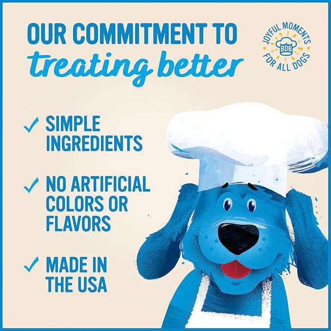 Blue Dog Bakery, More Crunch Beef Broth Biscuit, Medium Dog Treats 18oz 6pk | Crunchy Oven-Baked Dog Treat Biscuits, Made with Real Beef & Bone Broth & Other Real Premium Wholesome Ingredients in the USA