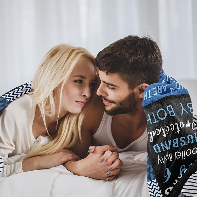 Gifts for Husband, Husband Birthday Gifts from Wife Blanket 60"x50", Cool Anniversary Wedding Gifts