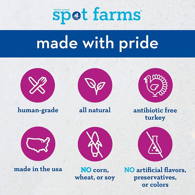 Spot Farms® Turkey Meatball Dog Treats 12.5 oz | Human Grade, No corn, No wheat, No soy, Glycerin Free, Made in the USA