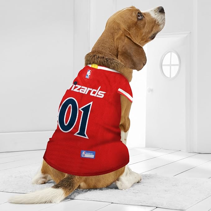 Pets First NBA WASHINGTON WIZARDS DOG Jersey, Small - Tank Top Basketball Pet Jersey