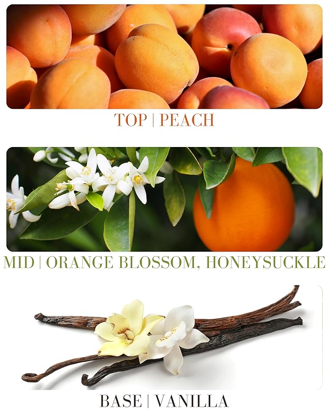 Kailuna Co. Juicy Georgia Peach Natural Hair & Body Mist Spray, Pure Essential and Fragrance Oils, Alcohol-Free, Handmade in California, 0.5Fl Oz
