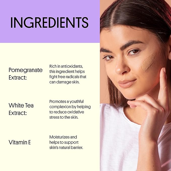 Winky Lux White Tea Tinted Moisturizer SPF 30 - Buildable Coverage with Facial SPF, Lightweight Sunscreen for Face, Naturally Radiant Finish, Long Lasting Coverage with Vitamin E, Medium Deep