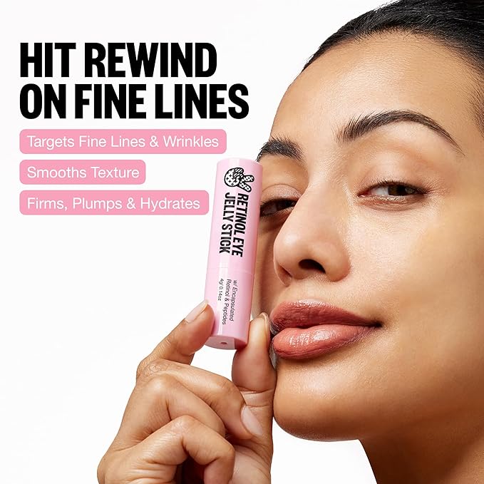 PEACE OUT Retinol Eye Jelly Stick, Hydrating Under Eye Treatment for Fine Lines & Wrinkles, with Encapsulated Retinol, Peptides & Squalane, Non-Irritating Formula (0.14 oz)