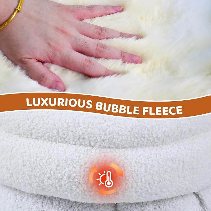 3 in 1 Semi-Enclosed Self Warming Burrow Cat Bed Sleeping Cave | Keep Warming, Machine Washable, Easy to Clean, Soft & Comfortable, Pet Beds fo Cats & Dogs, Cozy Privacy Nook