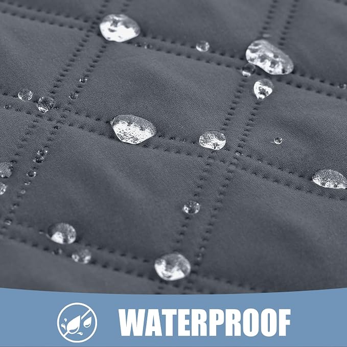 Smiry Waterproof Reversible Dog Bed Cover Pet Blanket | Pet Friendly, Soft Fabric, Washable Dog Blanket for Furniture Bed Couch Sofa, Checkered (82"x102", Dark Grey/Black)