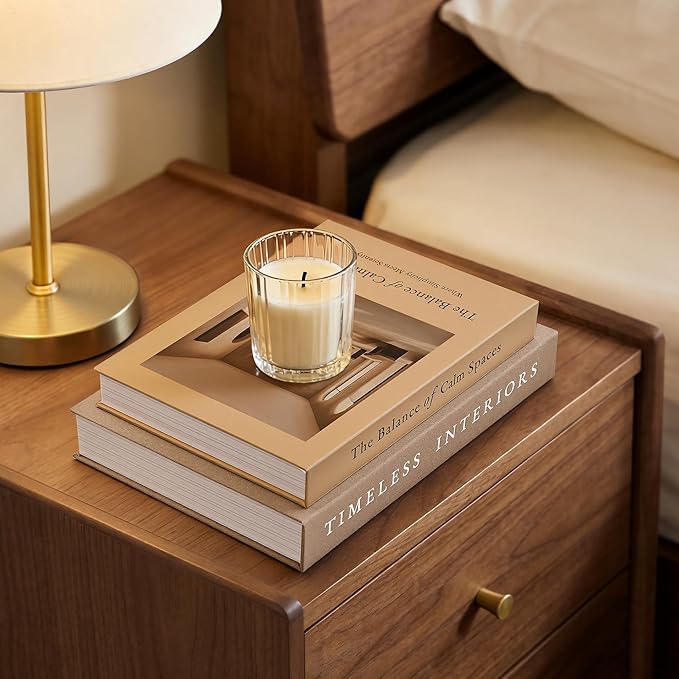 JARLINK Decorative Books, Set of 3 Fake Book Storage Boxes, Oatmeal | Modern Home Decoration with Hidden Storage Room for Photos & Keepsakes, Styling Decor for Coffee Tables, Shelves, & Mantels.