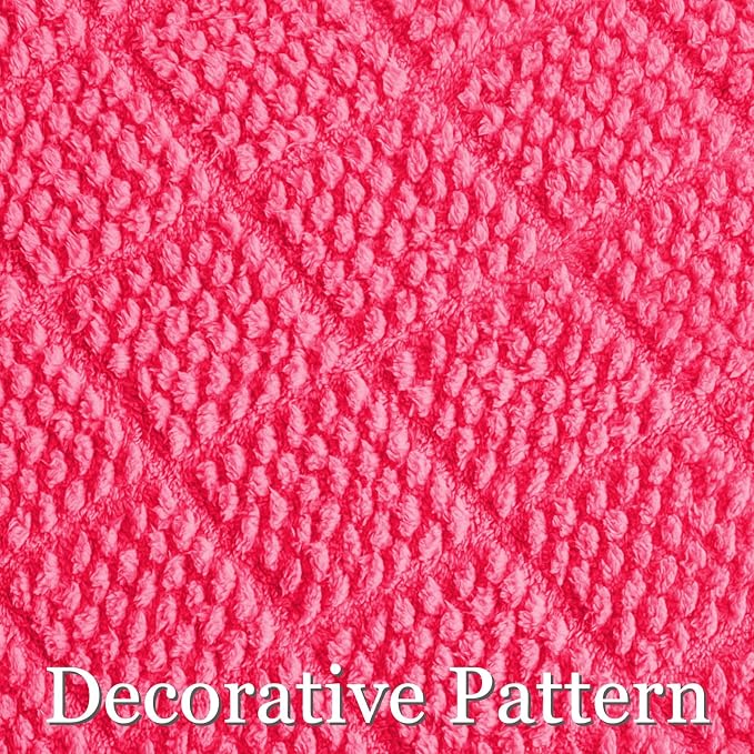 Whale Flotilla Soft Fleece King Size Blanket for Bed, Hot Pink | Jacquard Waffle Blankets for Home Decor, Lightweight and Cozy, All Season Suitable, 90x104 Inch