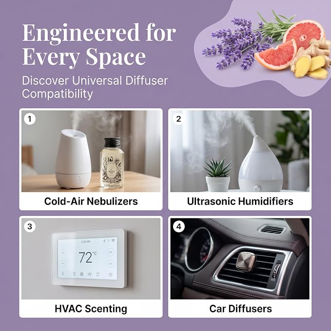 Aura Provence | Lavender & Grapefruit Fragrance Oil for Diffusers | Inspired by L.Labo-Lavande 31 | Aromatherapy Lavender Scent | for Home, Bedroom & Spa | 1.7 fl oz (50ml) | Long Lasting Scent