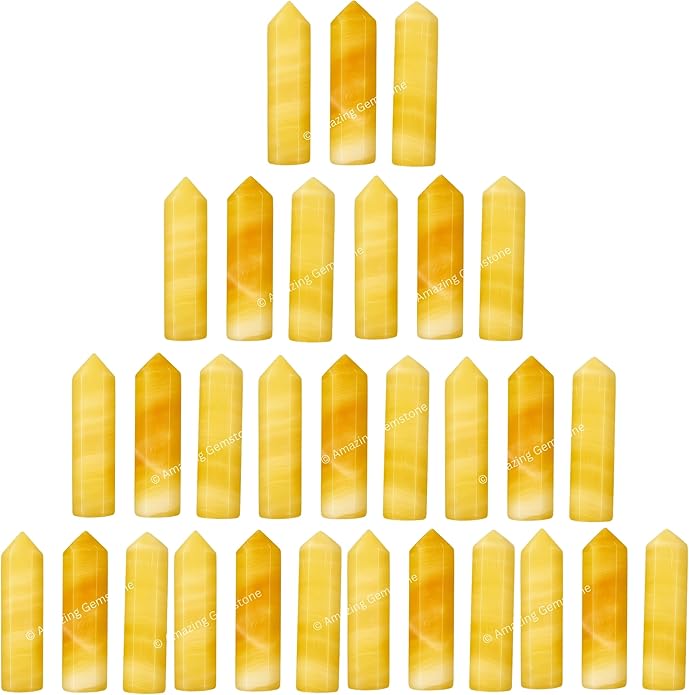 Amazing Gemstone Crystal Points Bulk Healing Crystals & Stones - Premium Single Terminated Healing Wand Point Bulk Crystals for Crafts, Crystal Grid, DIY Work