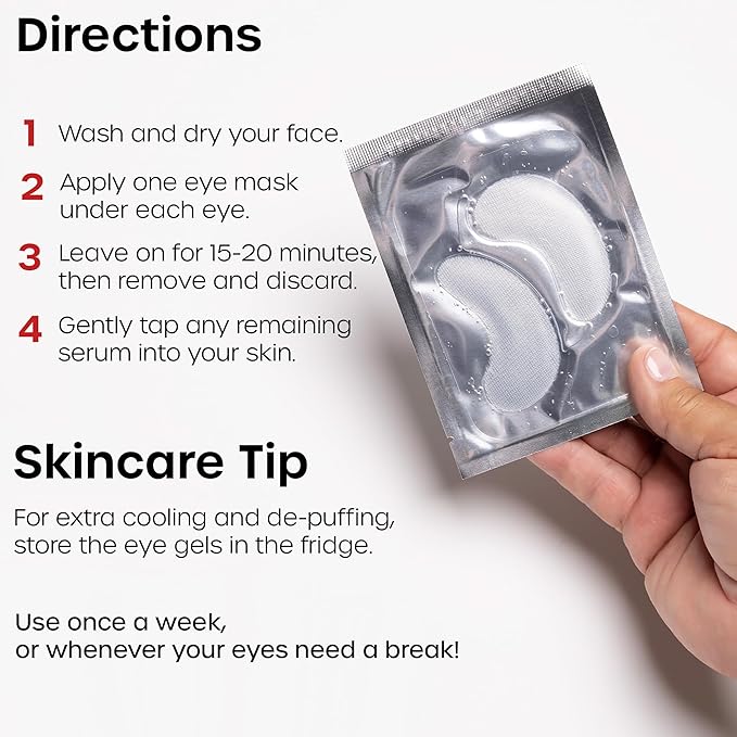 The Man Mesh Hydrogel Under Eye Patches for Men - Cooling, Hydrating & Firming Eye Masks for Dark Circles & Puffiness - Men's Anti-Aging Patches with Hyaluronic Acid, Collagen & Vitamin E. (6 Pairs)