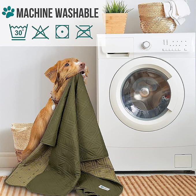 PetAmi Waterproof Couch Cover for Dog Nonslip Bed Sofa Blanket, 30x70 Green | Leakproof Furniture Protector for Pet Cat, Machine Washable Pee Proof Mat for Chair Car Seat, Durable & Anti Slip Backing