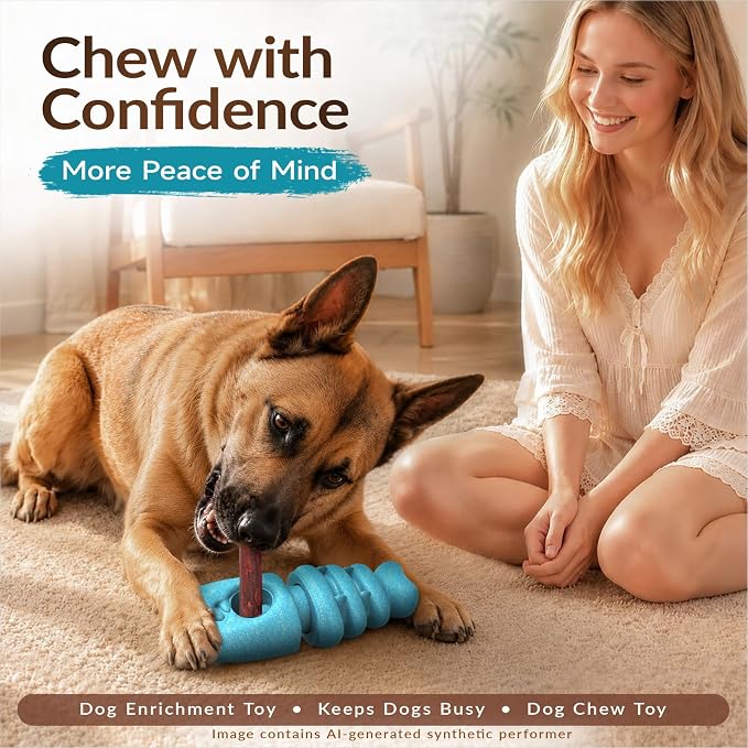 KADTC 2-in-1, Dog Bully Stick Holder, Tough Chew Toy for Aggressive Chewers